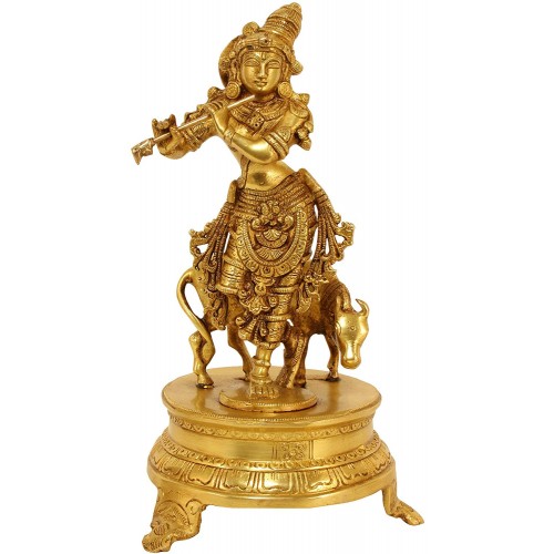 Bhagawan Krishna - Brass Statue