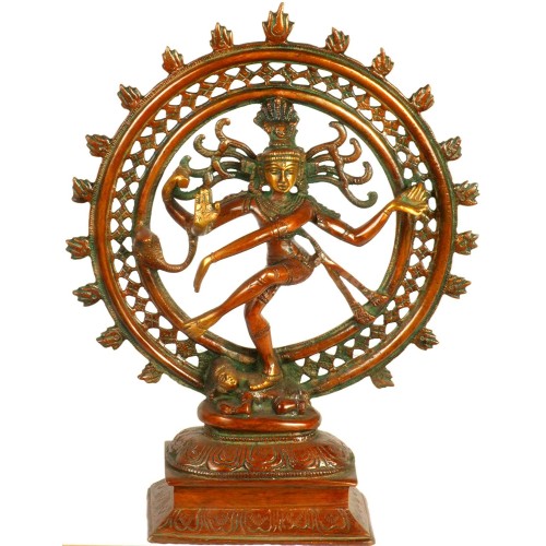 Brass Shiva Nataraja Statue Hindu Religi...