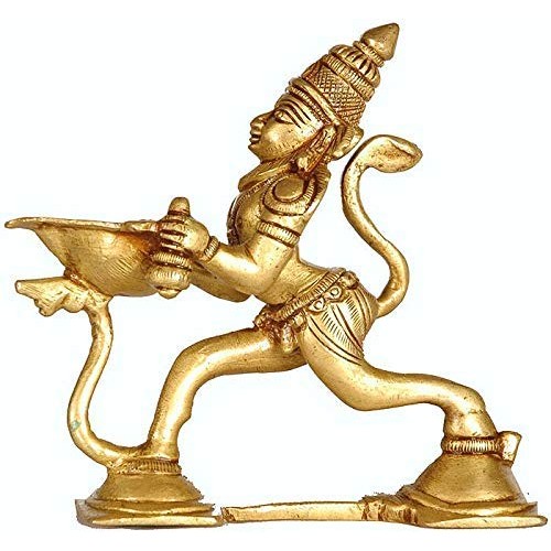 Hanuman Lamp for Shri Rama Puja Brass St...