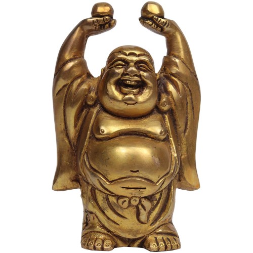 Laughing Buddha Tibetan Buddhist - Brass...