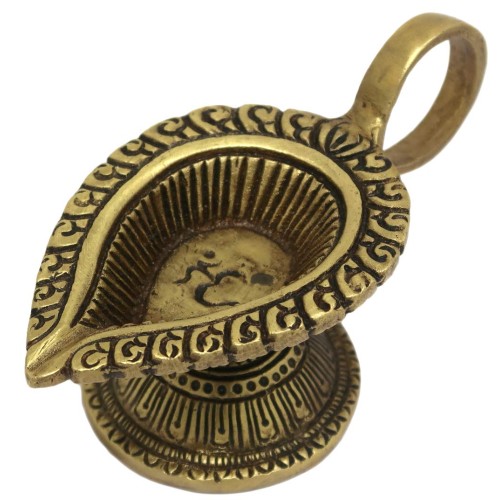 Om Diya Oil Wick Lamp for Puja and Aarti...