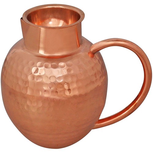 Water Jug with Lid Small Bowl Katori Indian Ethnic Copper Drinkware Tableware