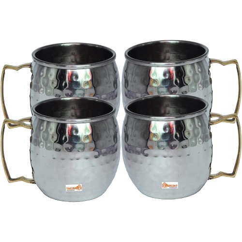  Set of 4 Stainless Steel Moscow Mule Mu...