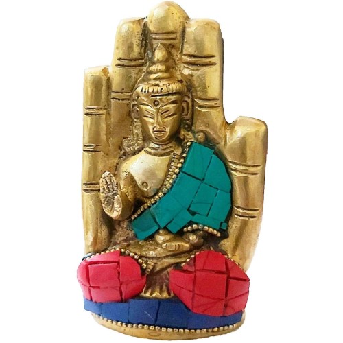 Brass Blessing Buddha in Blessing Hand B...