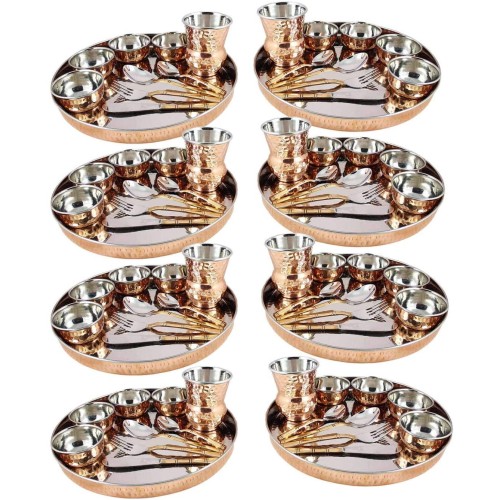 Pack of 8 Set Stainless Steel Copper Tra...