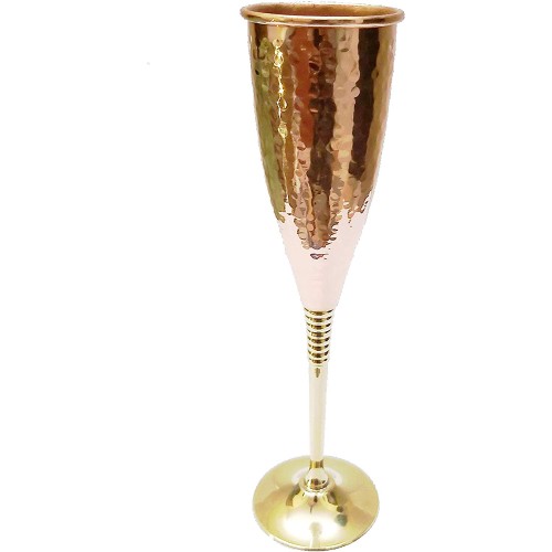 Wine Glass Champagne Flutes Premium Quality Handmade Copper Wine Goblet Cup Glass Perfect Wine Gift Great for Moscow Mules