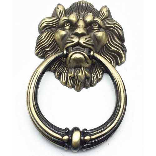 5.5" Brass Lion Head Door Knocker H...