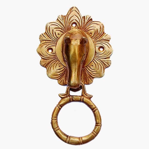 Door Knocker Brass Metal Door Knocker Drawer Pull Ring Handle Antique Design Horse Head Gate Handle