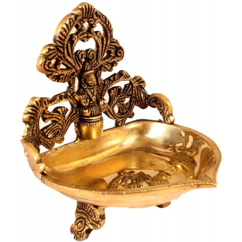  Mahalakshmi Brass Lamp with Three Stand