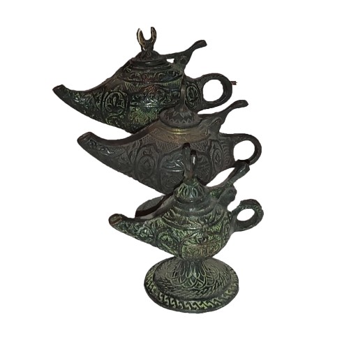 Antique Brass Aladdin Genie Lamps Incens...
