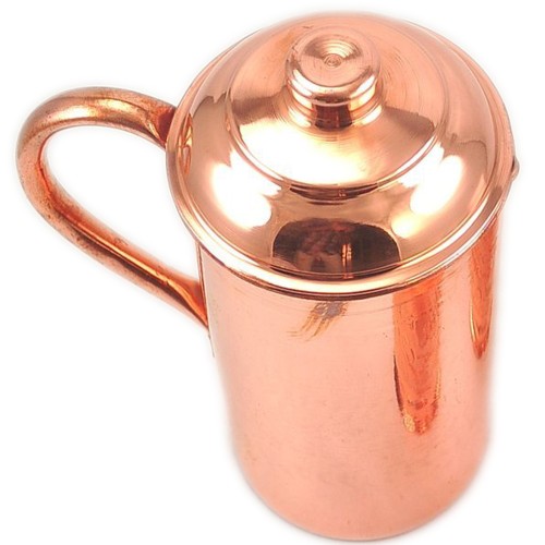 Pure Copper Water Jug Copper Pitcher for Ayurveda Health Benefit Smooth Finished