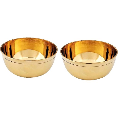 Set of 2 Brass Bowl, Serving Indian Food...