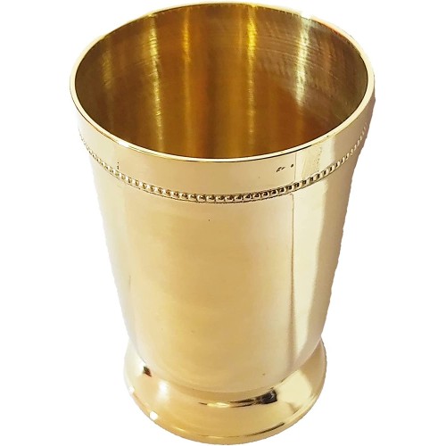 Brass mint julep cup capacity 10 ounce smooth finished