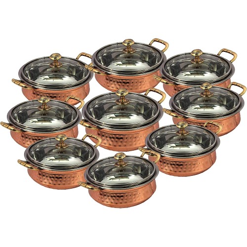 Indian Hammered Copper Serving Bowl for ...