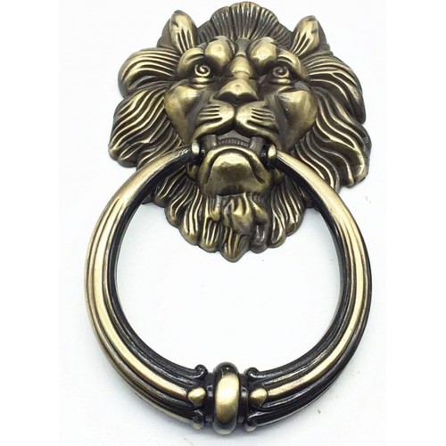 5.5" Brass Lion Head Door Knocker H...