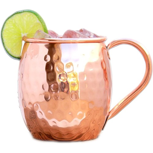 Moscow Mule Copper Mugs 16 Oz Copper Moscow Mule Mugs Solid Copper Hammered Mug Copper Cups for Moscow Mules