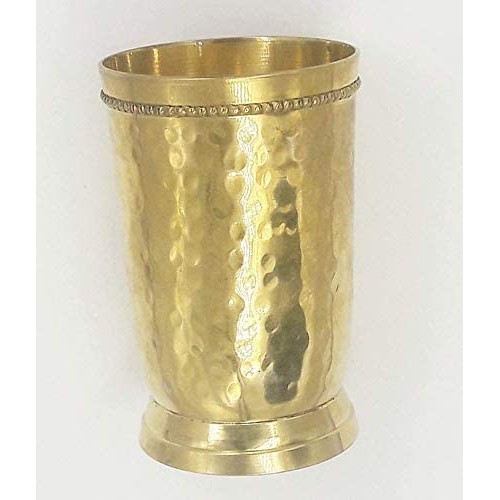 Hammered Brass Water Glasses, Traditional Designed Brass Tumbler, Capacity 10 ounce