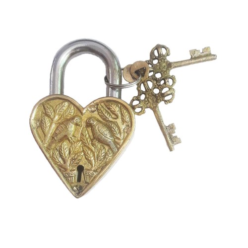 Heart-Shape Padlock with 2 Skeleton Keys...