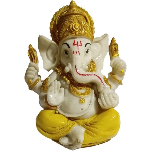  Resin Ganesha Idol Statue Siting and Bl...