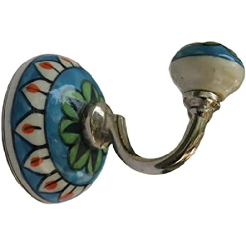 Floral Design Colourful Wall Hooks for H...