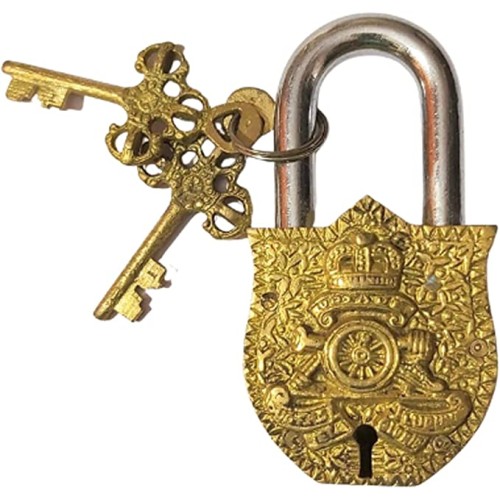  Brass Door Padlock Fully Functional Handmade Antique Design with Keys Unique Collectible Locks Combination of Style & Security