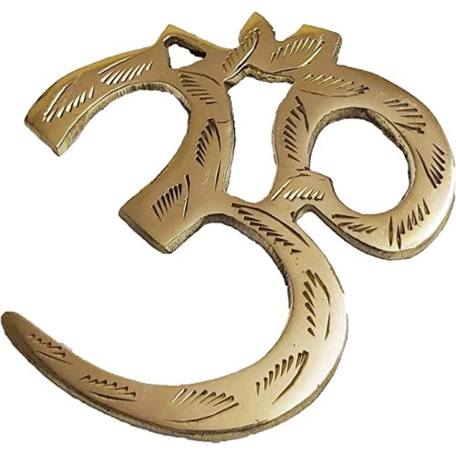 Brass sacred om symbol meditation room y...