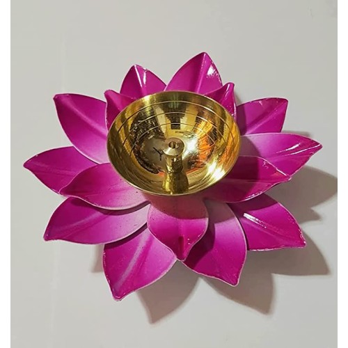 Brass Deepak Oil Lamp Small Lotus Shape ...